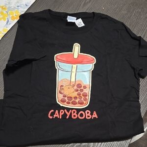 Capyboba Black T-Shirt
